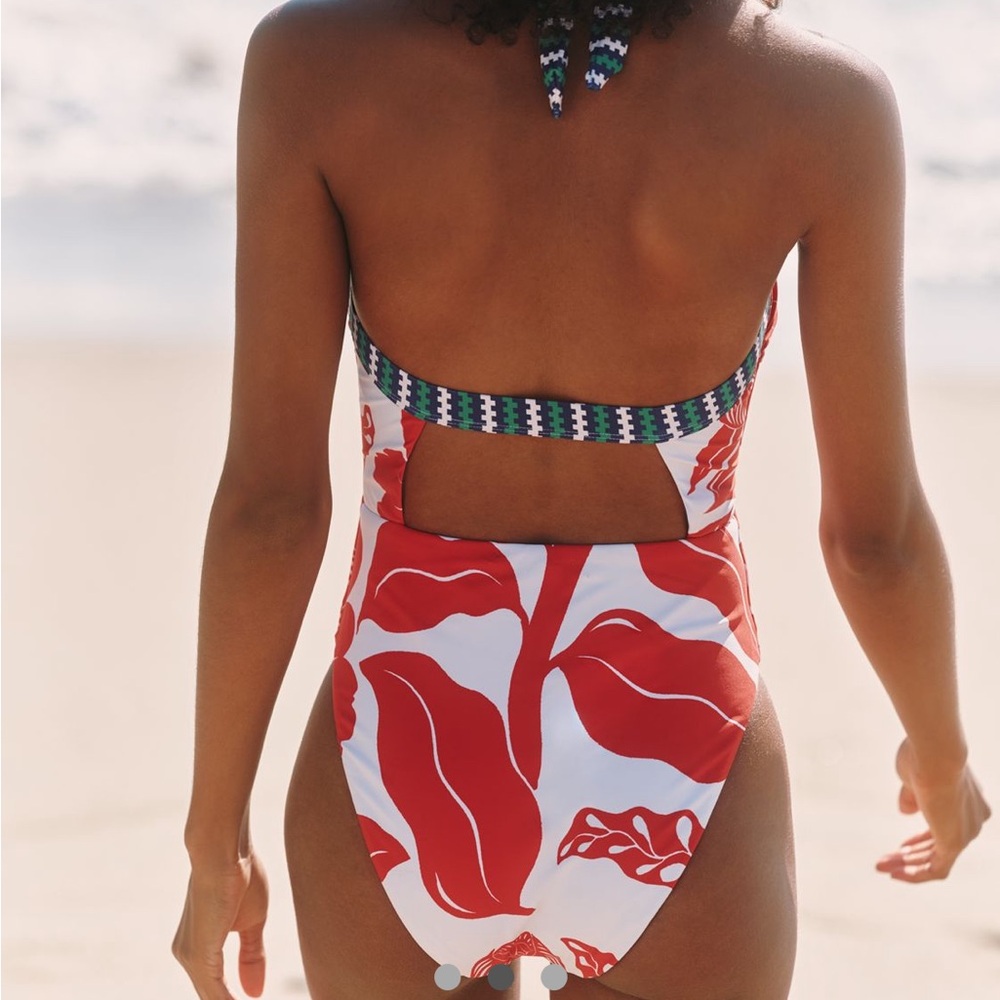 Celandine x Grace Gillespie Marcela Plunge One-Piece NWT M Anthro - Picture 2 of 14